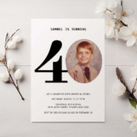 Convite de Fotografia para aniversário de 40 anos 