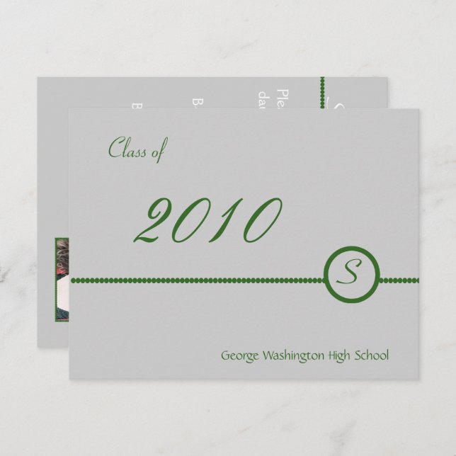 Convite de Fotografia para Cinzas e Monograma Verd (Frente/Verso)