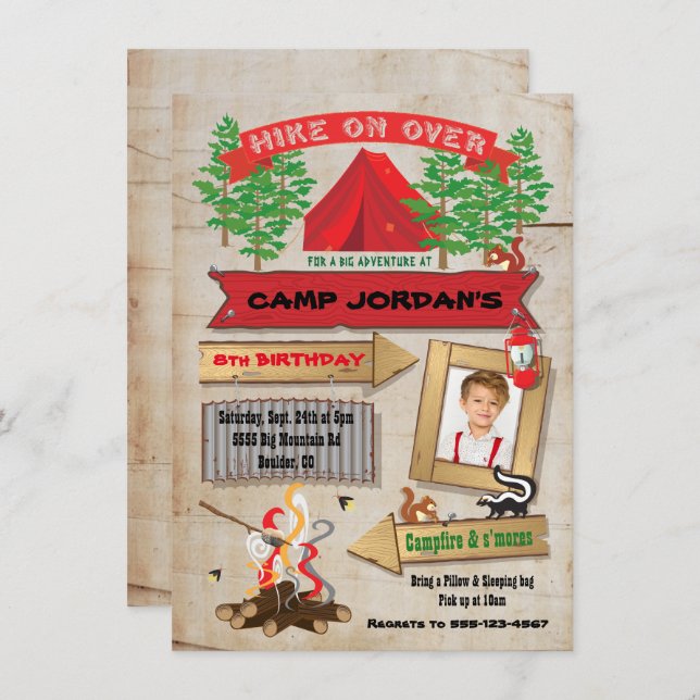 Convite de Fotografia para Festa de aniversário de (Frente/Verso)