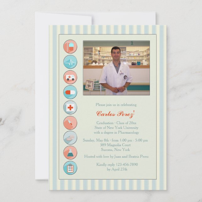 Convite de Fotografia para Graduação de Estoque Mé (Frente)