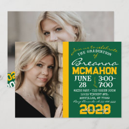 Convite de Fotografia para Graduação Verde e Doura