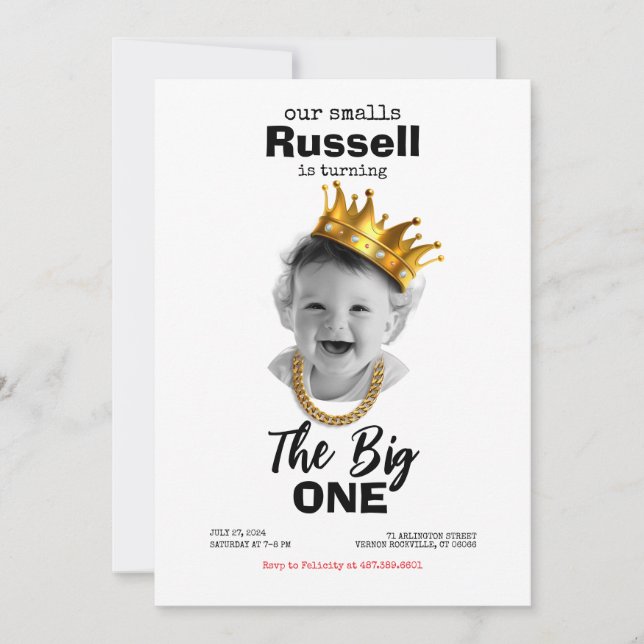 Convite de Fotografia para Um primeiro aniversario (Frente)