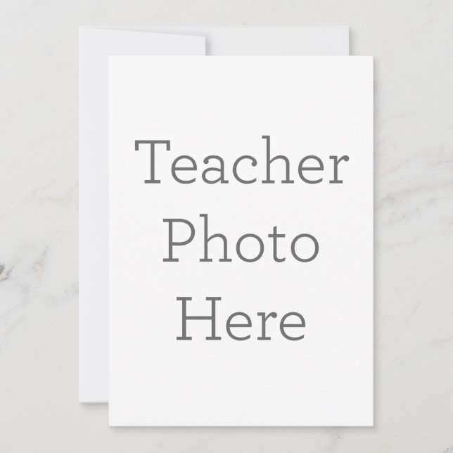 Convite simples, Tamanho: 12,7 cm x 17,8 cm, Papel: Fosco, Canto: Quadrado, Envelopes: Branco, Qualidade de impressão: Padrão (Frente)