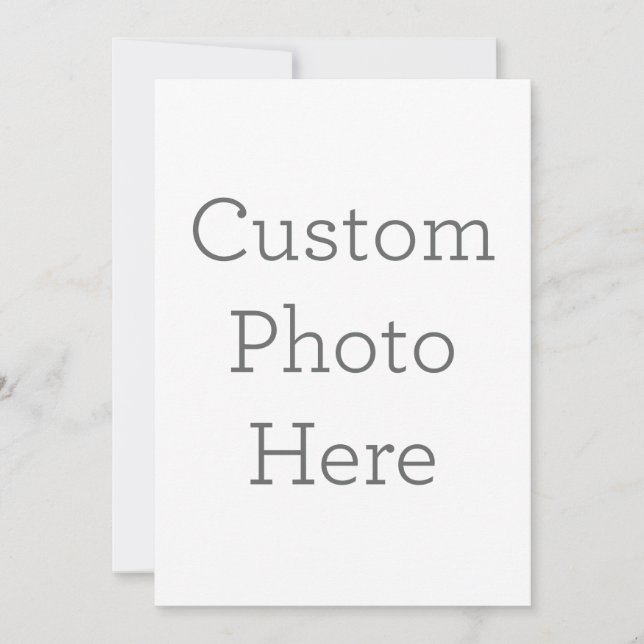 Convite simples, Tamanho: 12,7 cm x 17,8 cm, Papel: Fosco, Canto: Quadrado, Envelopes: Branco, Qualidade de impressão: Padrão (Frente)