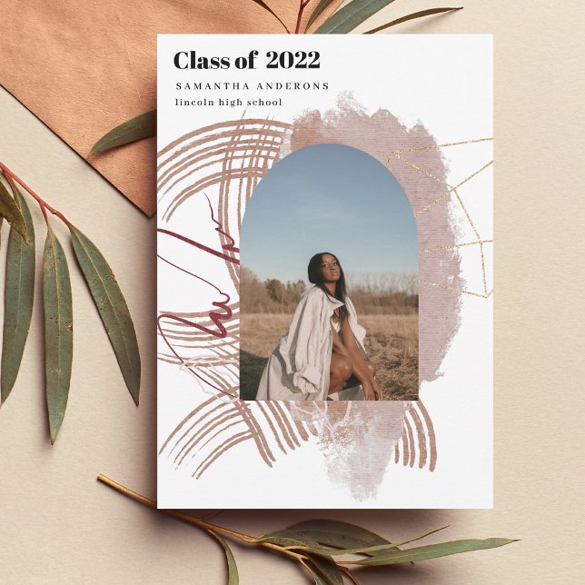 Convite De Fotografias De Formando Moderno Dourado (Criador carregado)