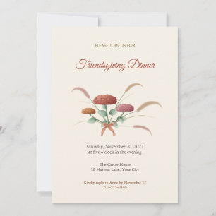 Convite de Friendsgiving com Sedum e Fountain Gras