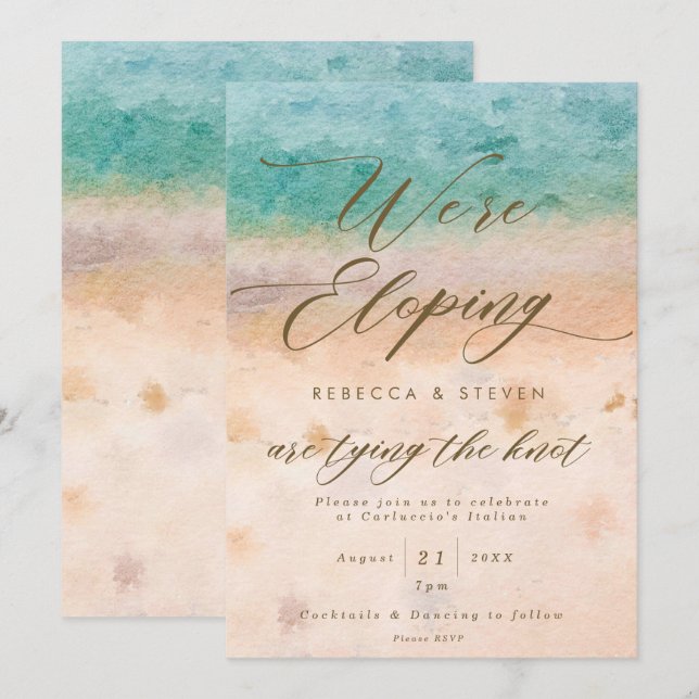 convite de fuga para uma praia tropical no verão (Frente/Verso)