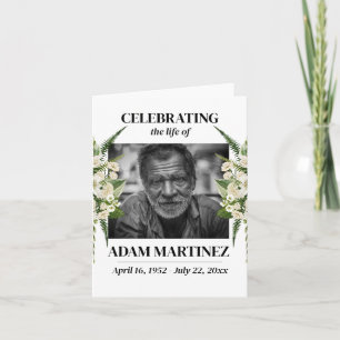 Convite De Funeral Celebração De Vida Floral