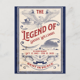 Convite de Funeral de Veterano Memorial Patriótico