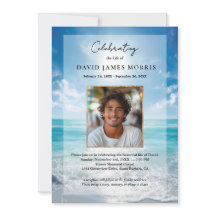 Convite de Funeral Personalizado Céu Azul