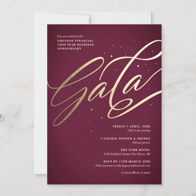 Convite de Gala Moderno (Frente)