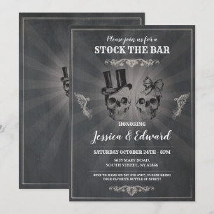 Convite de Giz de Halloween para Abastecer o Bar d
