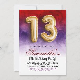 Convite de Gradação de Aniversário de 13