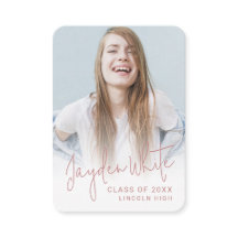 Convite de Graduação com Foto em Script Moderno Mi