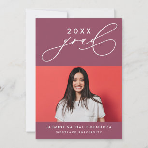 CONVITE DE GRADUAÇÃO DE CALIBRAFIA BRANCA