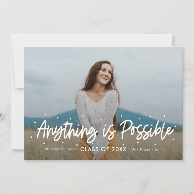 Convite de Graduação de Cores Editável do Outlook  (Frente)