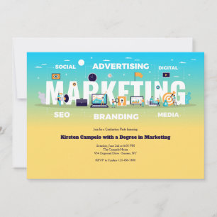 Convite de Graduação de Marketing