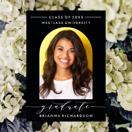 CONVITE DE GRADUAÇÃO DE SCRIPT MODERNO SIMPLES