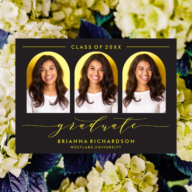 CONVITE DE GRADUAÇÃO DE SCRIPT MODERNO SIMPLES (Criador carregado)