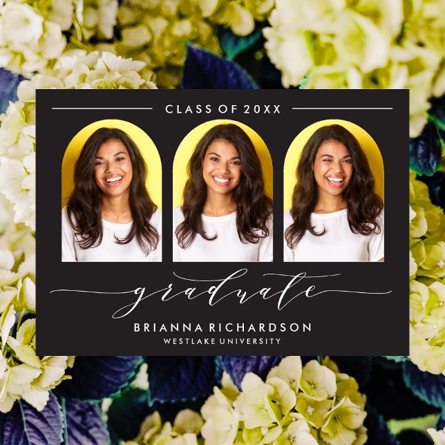 CONVITE DE GRADUAÇÃO DE SCRIPT MODERNO SIMPLES (Criador carregado)