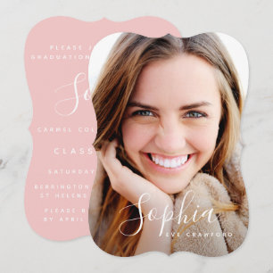 Convite de graduação de texto de script