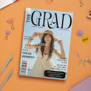 Convite de Graduação em Estilo de Revista Moderno