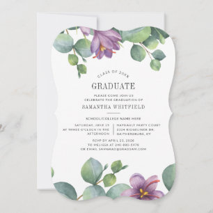 Convite de Graduação Floral Grad 2022 Eucalipto