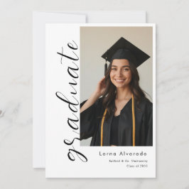 Convite de Graduação Fotográfico Casual Moderno Te