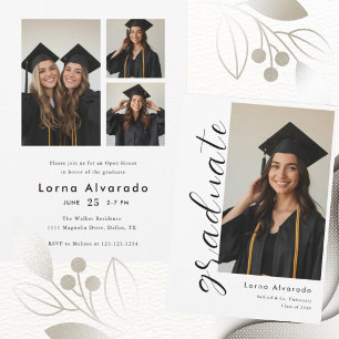 Convite de Graduação Fotográfico Casual Moderno Te
