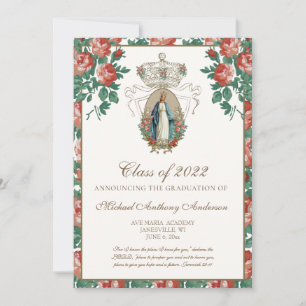 Convite de Graduação Mariana Religioso Católico El