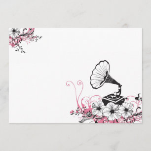 Convite de gramofone vintage