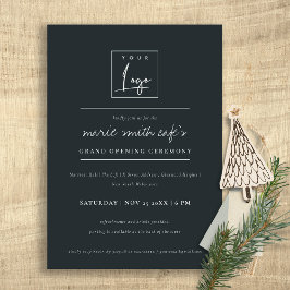 Convite de grande abertura para empresas de logoti