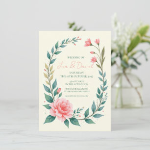 Convite de Grinalda Floral Delicada