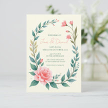 Convite de Grinalda Floral Delicada