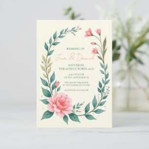 Convite de Grinalda Floral Delicada