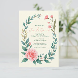 Convite de Grinalda Floral Delicada