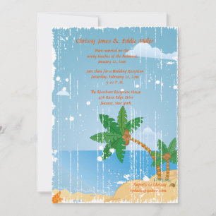 Convite de Grunge de Praia Personalizado