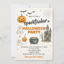 Convite de Grupo de Bloqueio de Halloween Editável