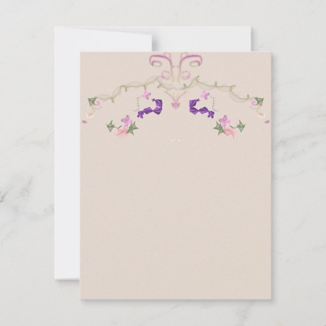 Convite de guirlanda floral formal (Frente)