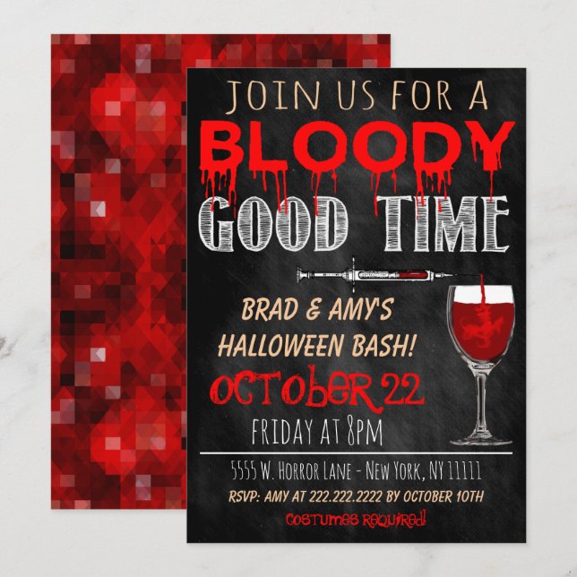 Convite de Halloween (Frente/Verso)