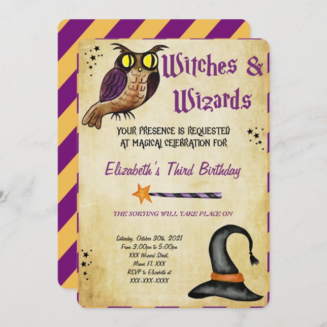 Convite de Halloween (Frente/Verso)