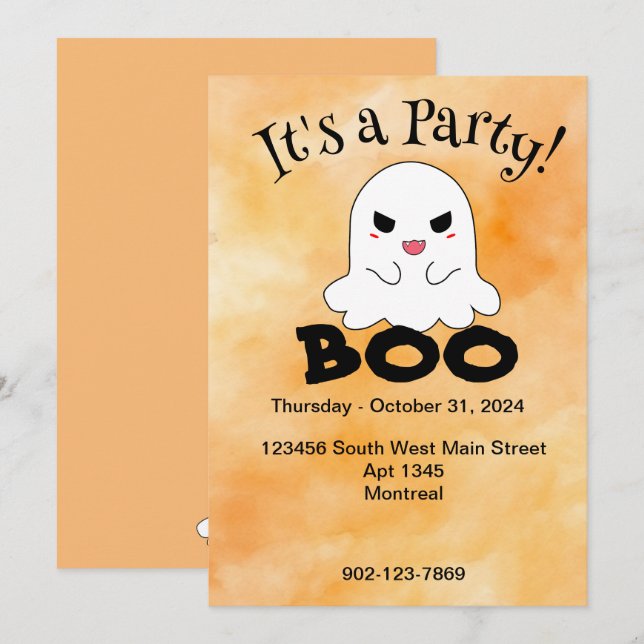 Convite de Halloween (Frente/Verso)