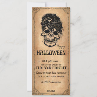Convite de Halloween Antigo - Festa à Fantasia