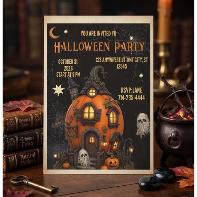 Convite de Halloween Casa Assombrada convite  (Criador carregado)