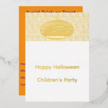 Convite de Halloween de Abóbora