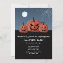 Convite de Halloween de Abóboras