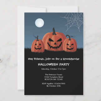 Convite de Halloween de Abóboras