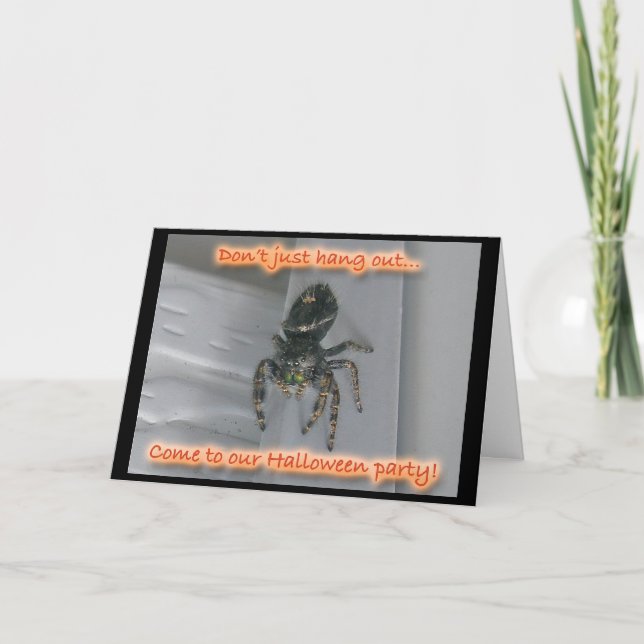 Convite de Halloween de Aranha (Frente)