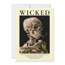 Convite de Halloween de Arte Fina Cabeça de Esquel