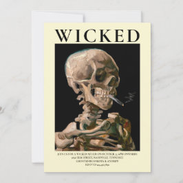 Convite de Halloween de Arte Refinada de Cabeça de